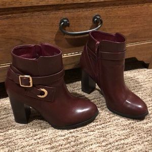 Cute Maroon Booties - Used Once